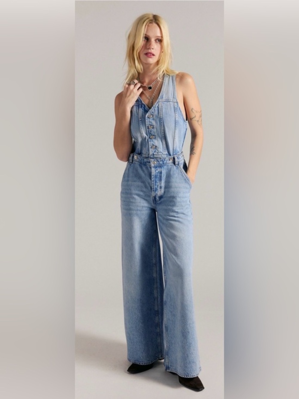 NWT Free People 28 We the Free Better Together Convertible Jumpsuit New $198